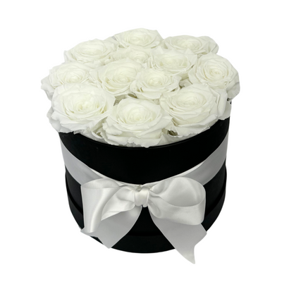 Signature White Preserved Roses Gift Box