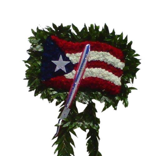 Puerto Rican Flag Funeral Standing