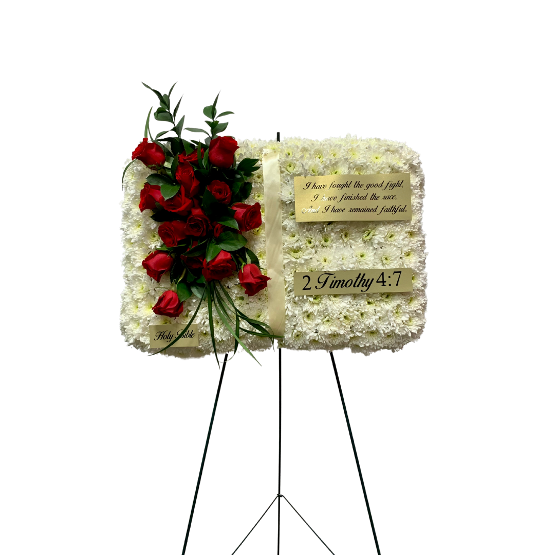 Holy Bible Flowers HB 02 HOLY BIBLE Funeral Flowers London holy-bible-flowers-hb-02-holy-bible-funeral-flowers-london