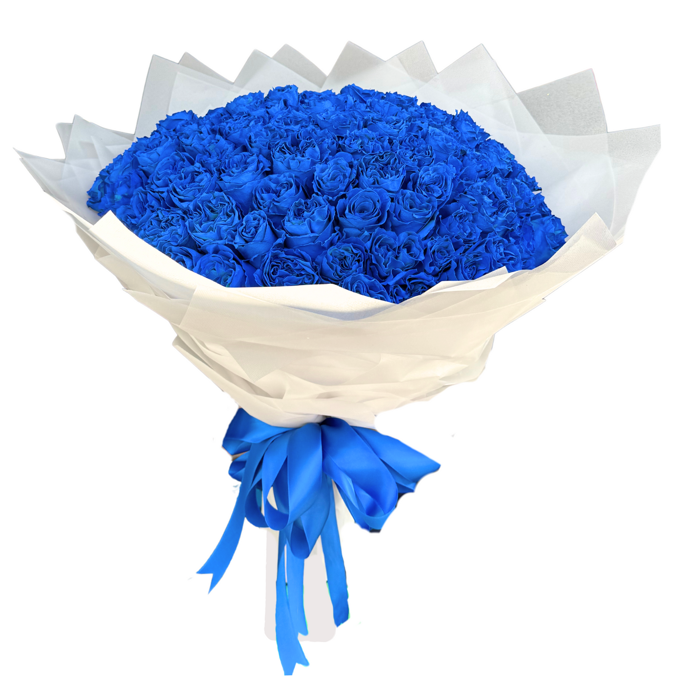 100 Blue Roses Bouquet