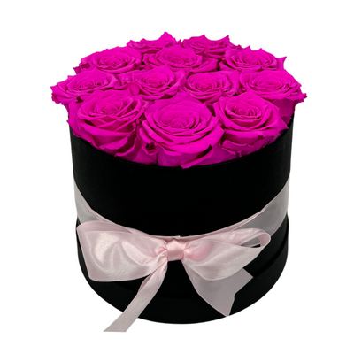 Signature Bright Pink Preserved Roses Gift Box