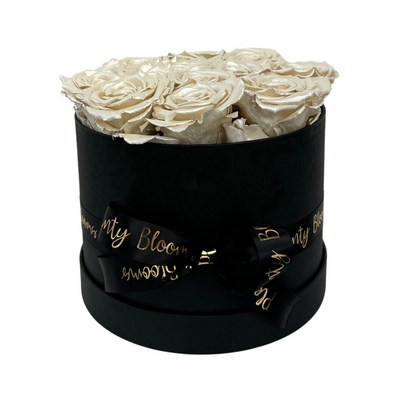 Signature Pearl White Preserved Roses Gift Box