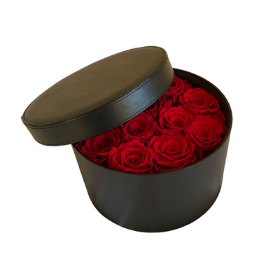 Leather Floral Box with Forever Roses