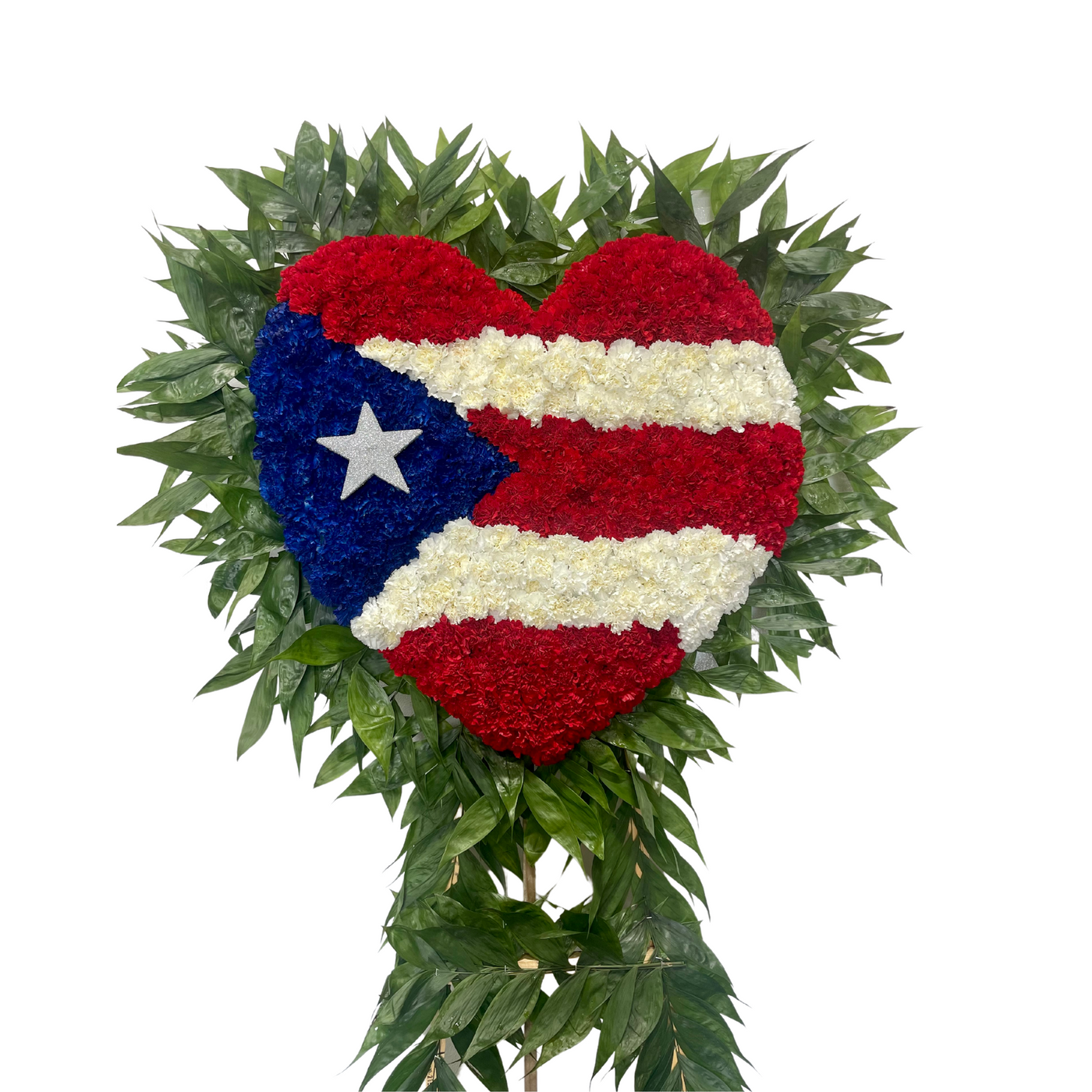 Puerto Rican Flag Standing Heart