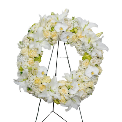 Custom MOM Floral Standing Wreath – Terra Flowers Miami